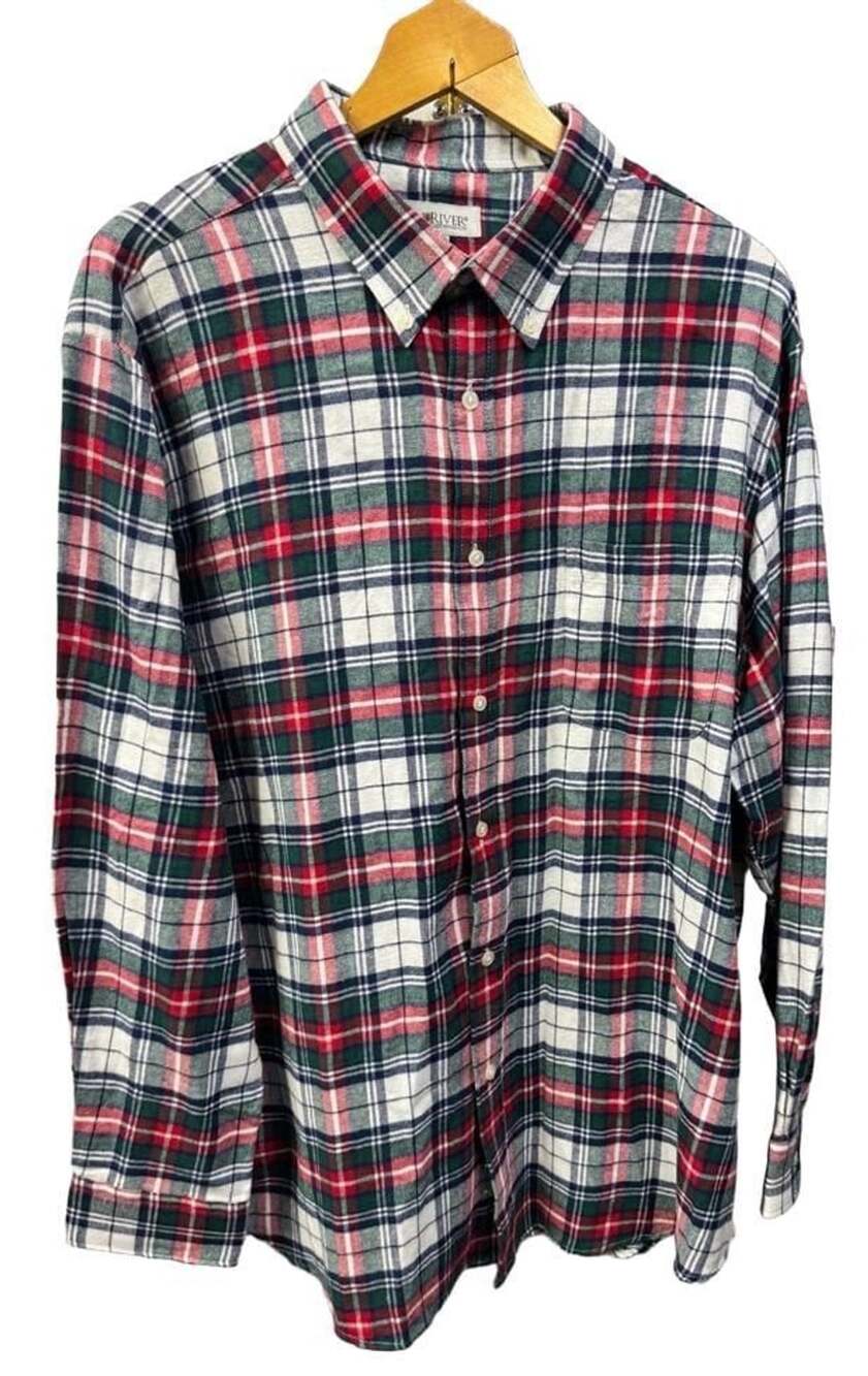Sun River Clothing Co. Mens XXL 100% Cotton Flannel Button Down Shirt